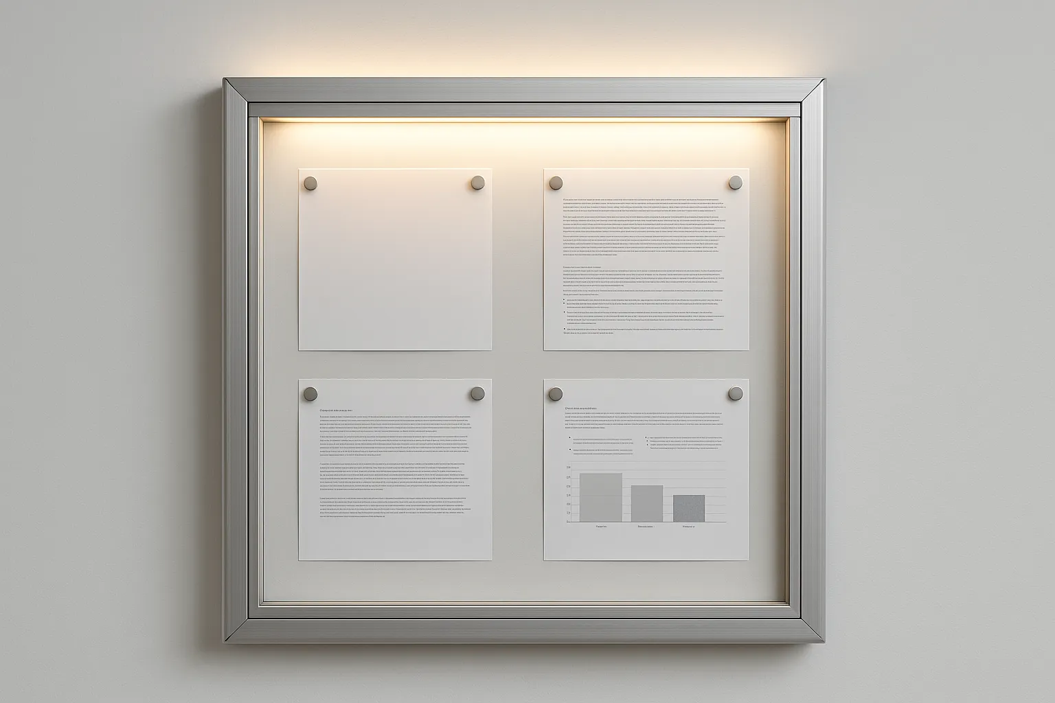 Gablota ogłoszeniowa z oświetleniem LED